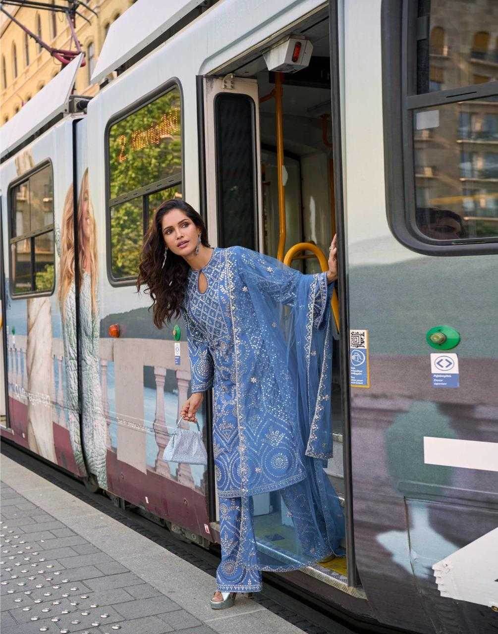 Simar silk Palazzo Ladies Silk Party Wear Dresses - MYLUXURY LANE ENTERPRISE